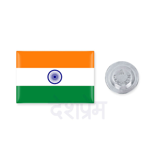 Indian Flag Badge with Magnet – Square Corners | Pack of 4